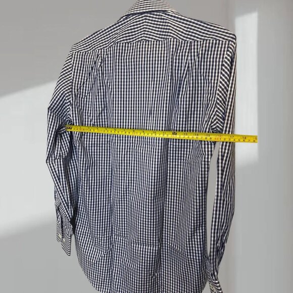 Peter Millar Gingham Button-Down Shirt – Navy/White (S, NWT) - Picture 4 of 6